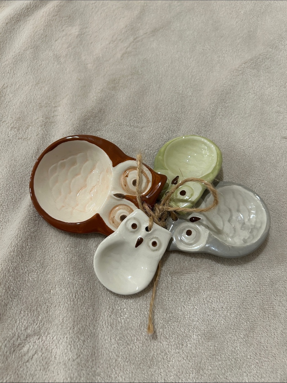 Ceramic Owl Nesting Dishes - Multi-Color Set